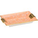 Pam Cain Peach Glaze/Gold Trim Tray