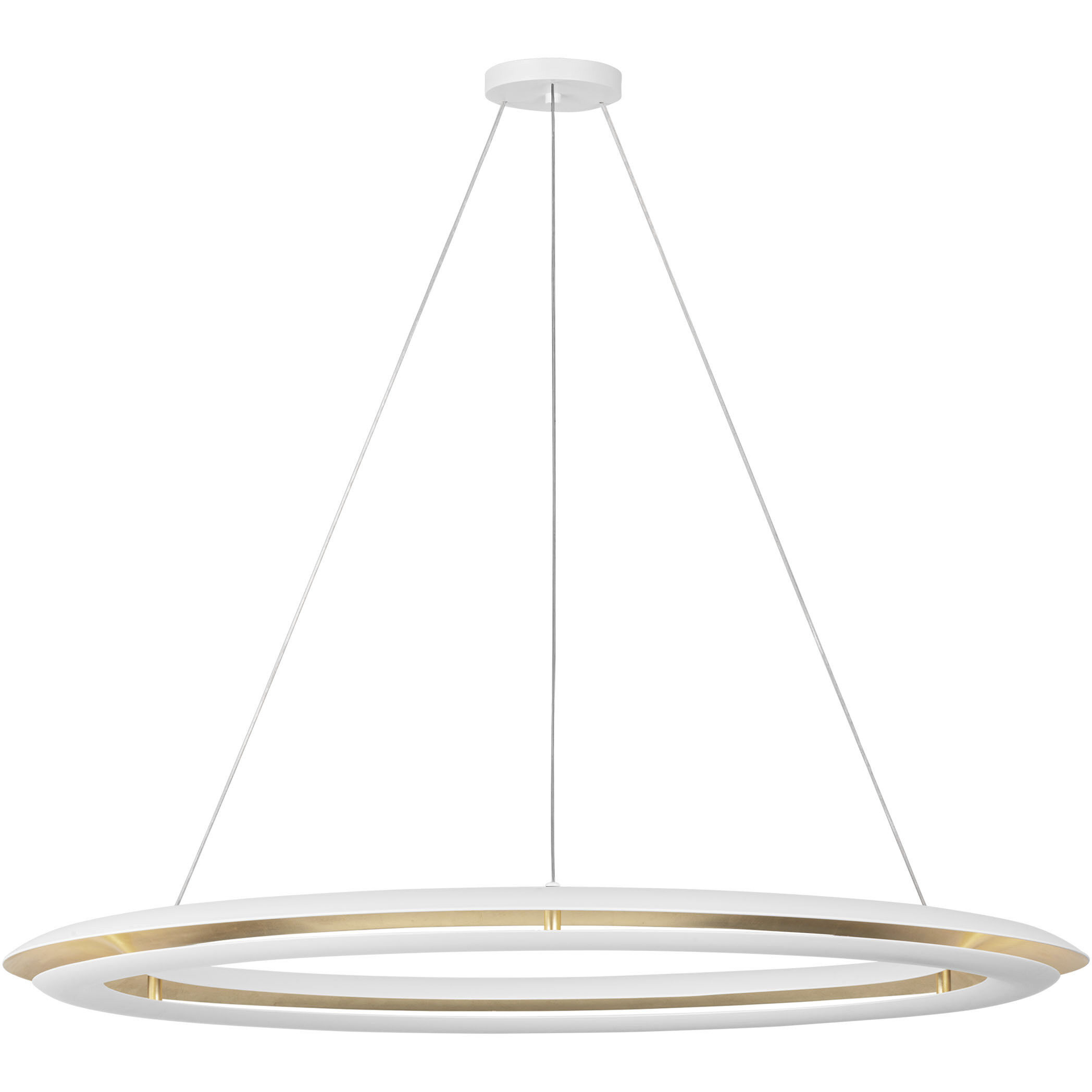 C&M by Chapman & Myers Cielo LED 42 inch Matte White Chandelier Ceiling Light