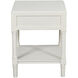Samantha 20 X 15.75 inch White and Antique Gold Accent Table