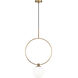 Averley 1 Light 7.88 inch Aged Gold Brass Pendant Ceiling Light
