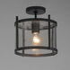 Belfry 1 Light 12 inch Black Outdoor Flush Mount in Hammer
