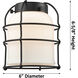Franklin Restoration Bell Cage 1 Light 6 inch Matte Black Mini Pendant Ceiling Light in Incandescent, Silver Plated Mercury, Franklin Restoration