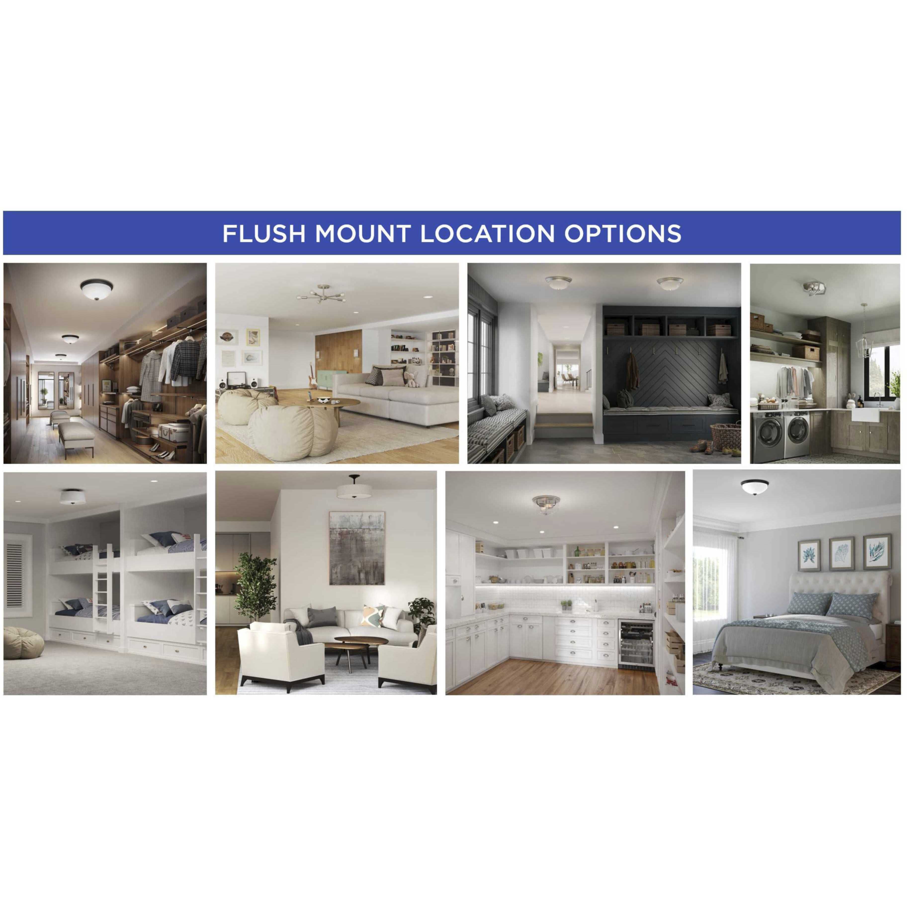 Progress Lighting Inspire 1 Light Brushed Nickel LED Flush Mount