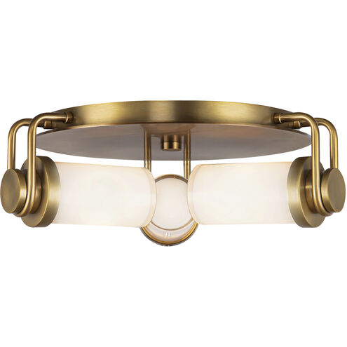 Wynwood 3 Light 16.63 inch Vintage Brass Flush Mount Ceiling Light