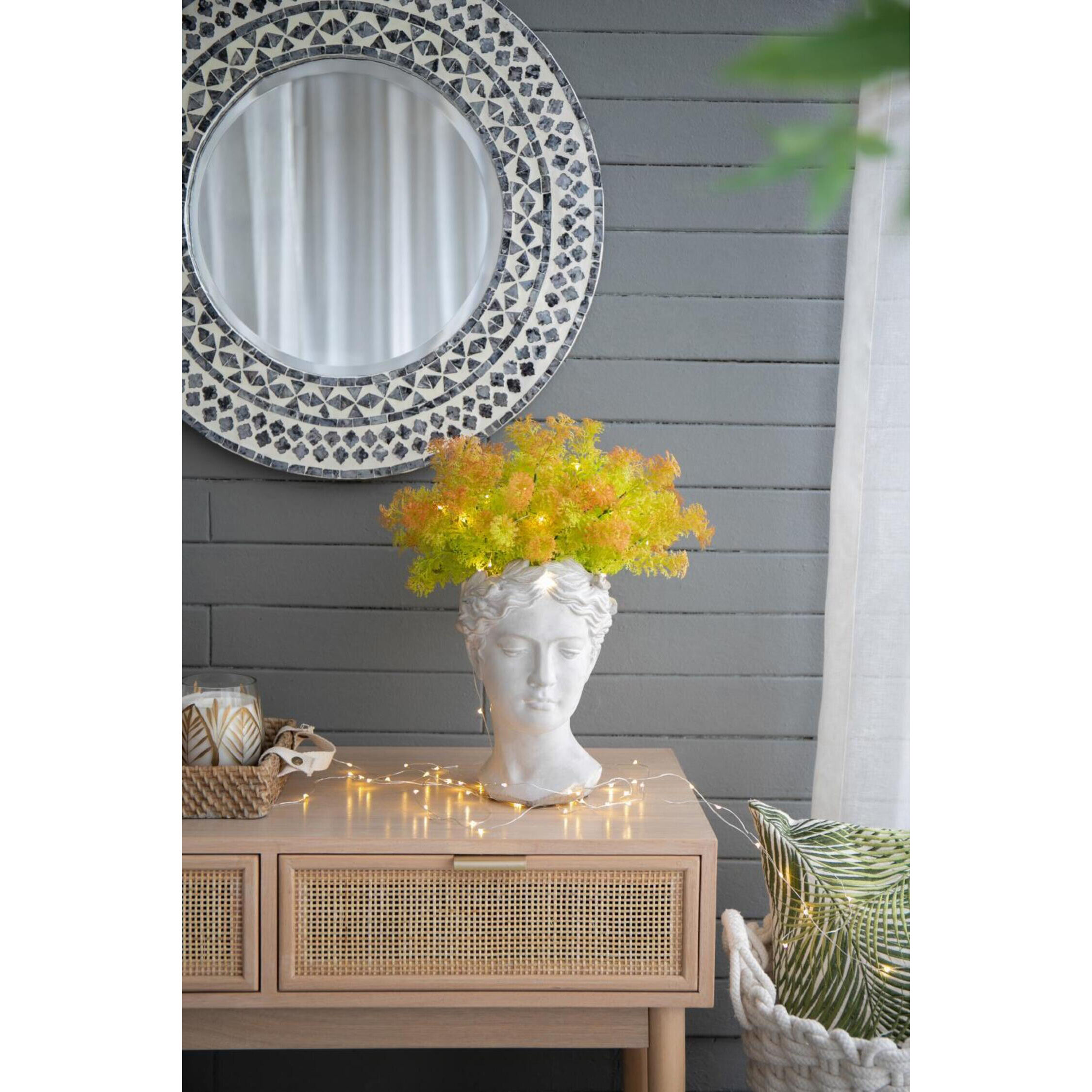 Visage White Wash Outdoor Vase