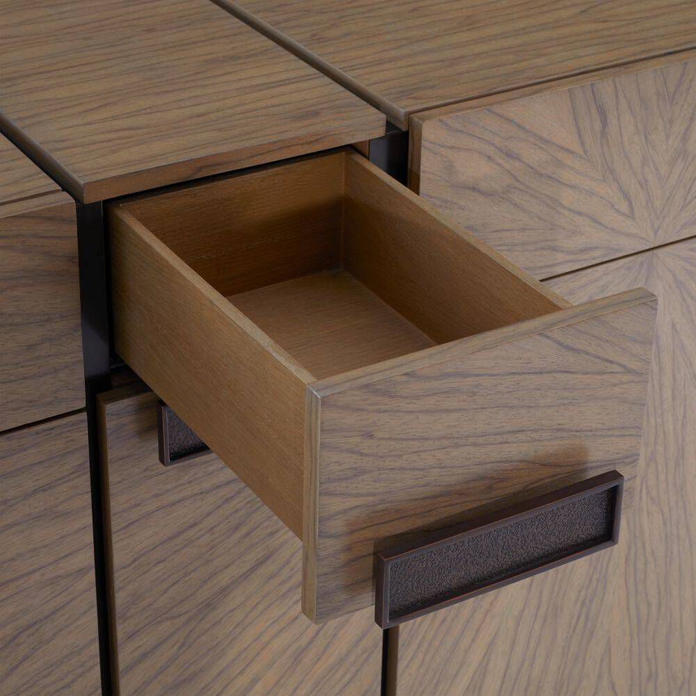 Lafayette 86 inch Chateau Gray and Bronze Credenza