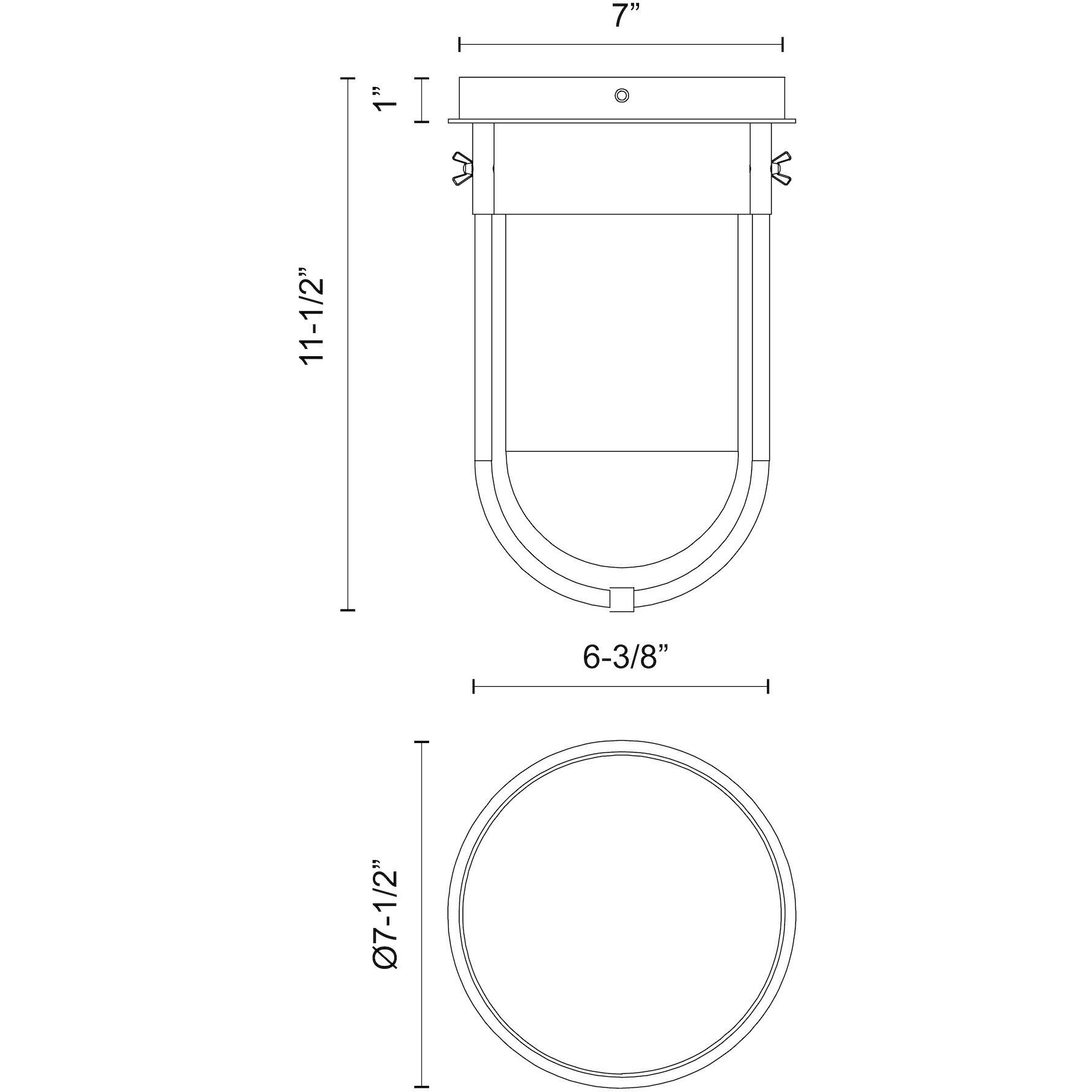 Alora Mood Cyrus 1 Light 7.5 inch Matte Black Flush Mount Ceiling Light