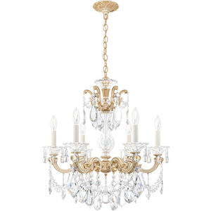 La Scala 6 Light 23 inch Parchment Gold Chandelier Ceiling Light in Parchment Gold Cast