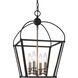 Agnew 4 Light 12 inch Black and Brushed Nickel Pendant Ceiling Light