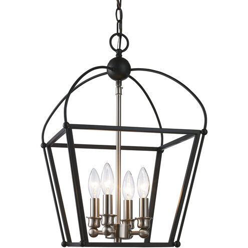 Agnew 4 Light 12 inch Black and Brushed Nickel Pendant Ceiling Light