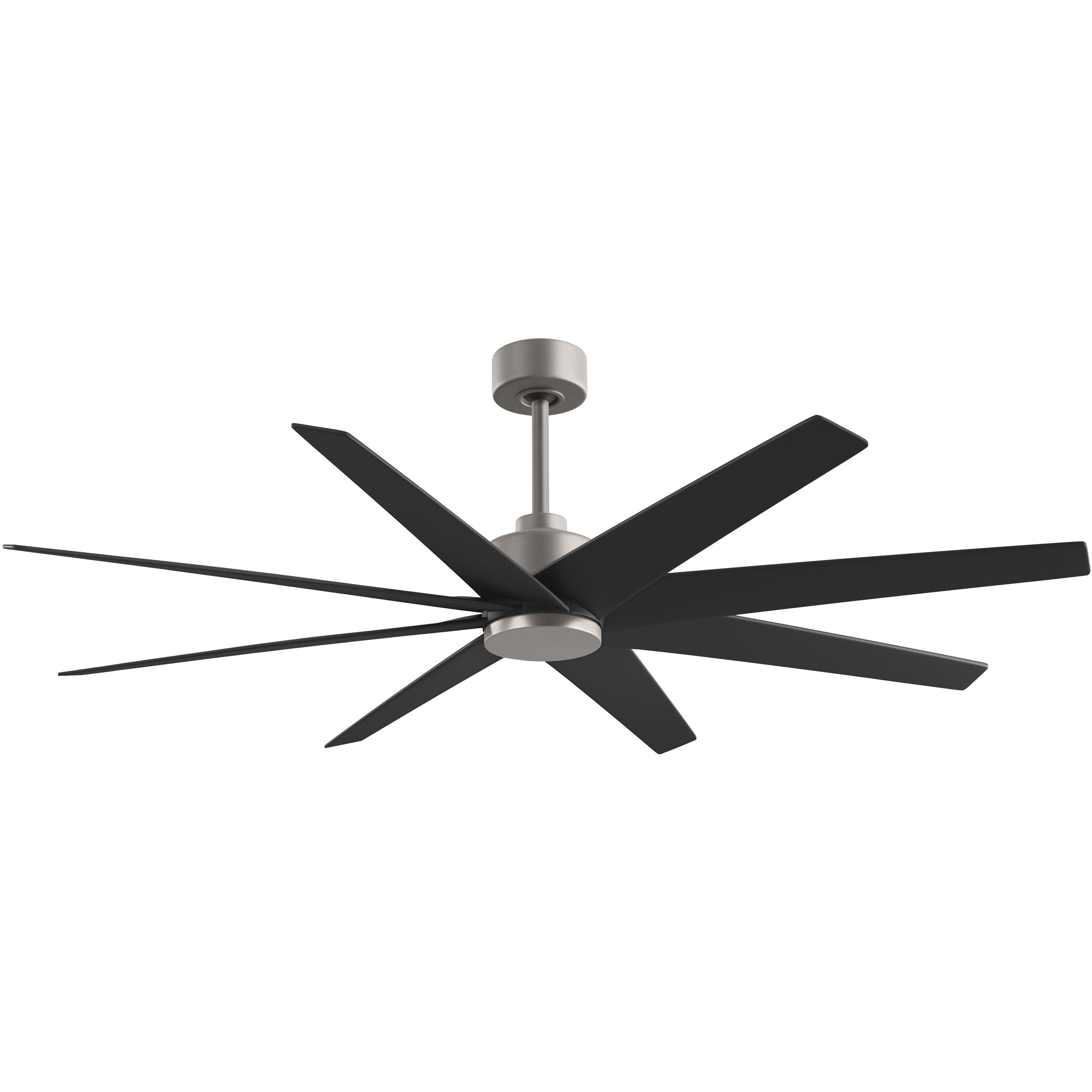 Atlas Ariella 64 inch Brushed Nickel with Matte Black Blades Ceiling Fan