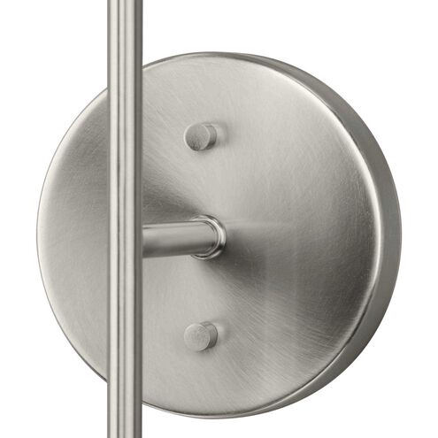 Haas 2 Light 5.87 inch Brushed Nickel Wall Bracket Wall Light, Design Series