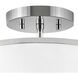 Clarke 2 Light 15 inch Polished Nickel with Matte White Indoor Semi-Flush Mount Ceiling Light