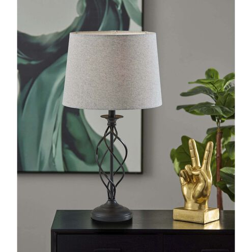 Darcy 26 inch 60.00 watt Black Metal Table Lamp Portable Light, Simplee Adesso