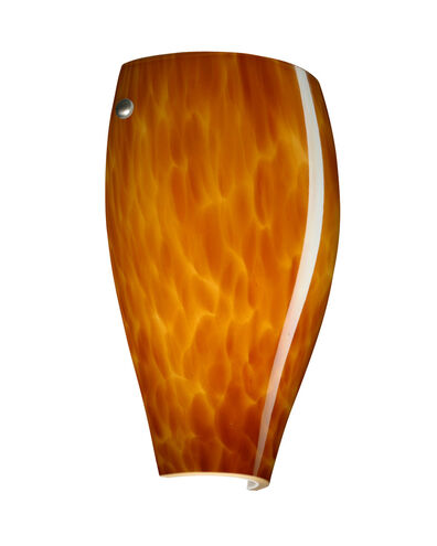 Chelsea LED 7 inch Satin Nickel ADA Wall Sconce Wall Light in Amber Cloud Glass