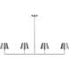 Drew & Jonathan Ender 4 Light 56 inch Brushed Nickel Linear Chandelier Ceiling Light, Large