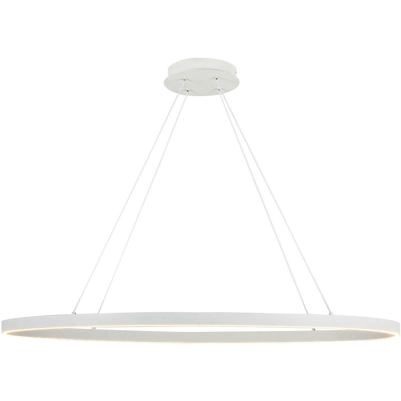 Ovale LED 40 inch White Linear Pendant Ceiling Light