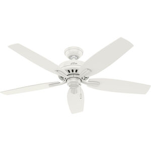 Newsome 52 inch Fresh White with Fresh White/Light Oak Blades Outdoor Ceiling Fan 