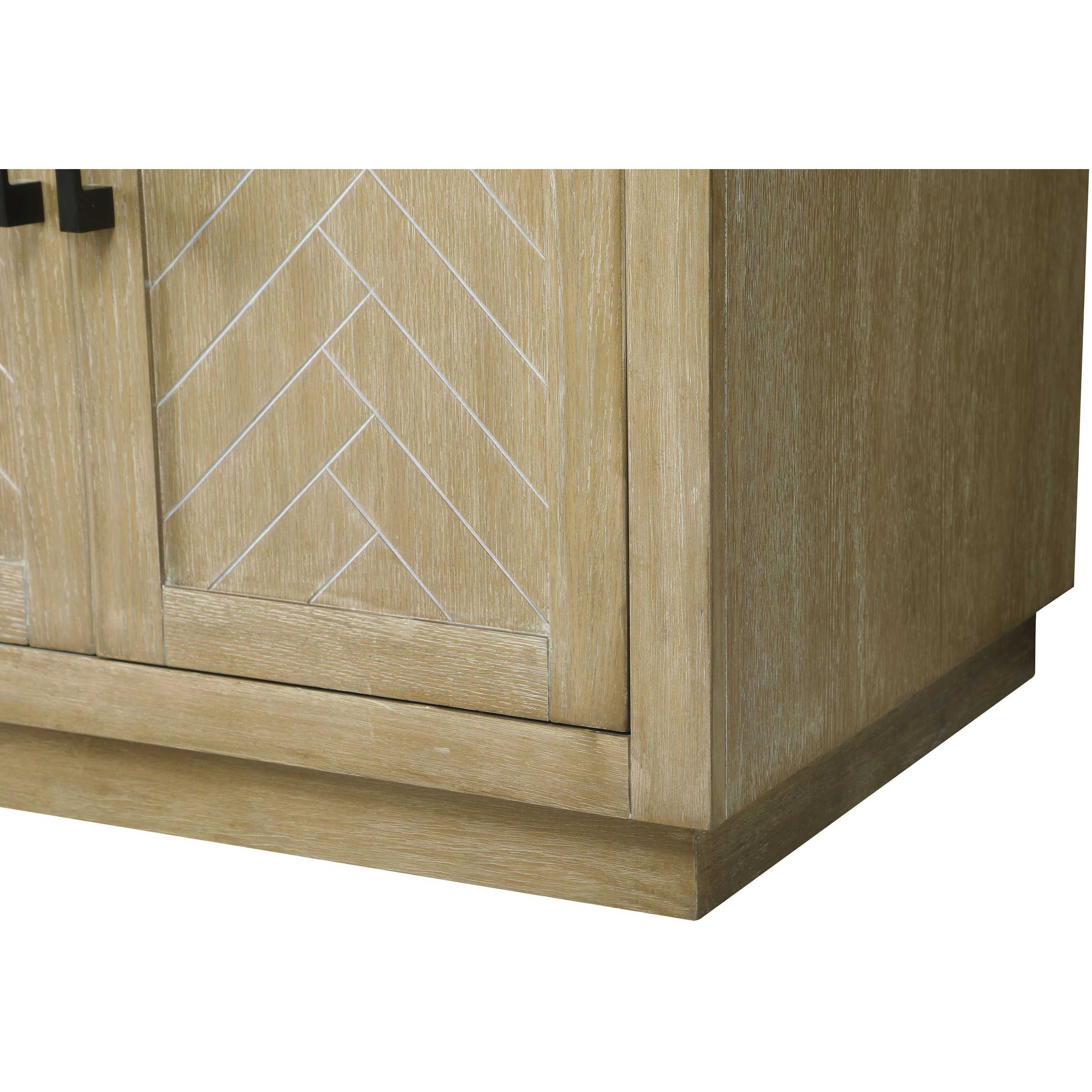 Chase 60 X 34 inch Linen Oak Bathroom Vanity Cabinet