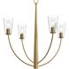 Jheni 4 Light 26 inch Brushed Gold Chandelier Ceiling Light