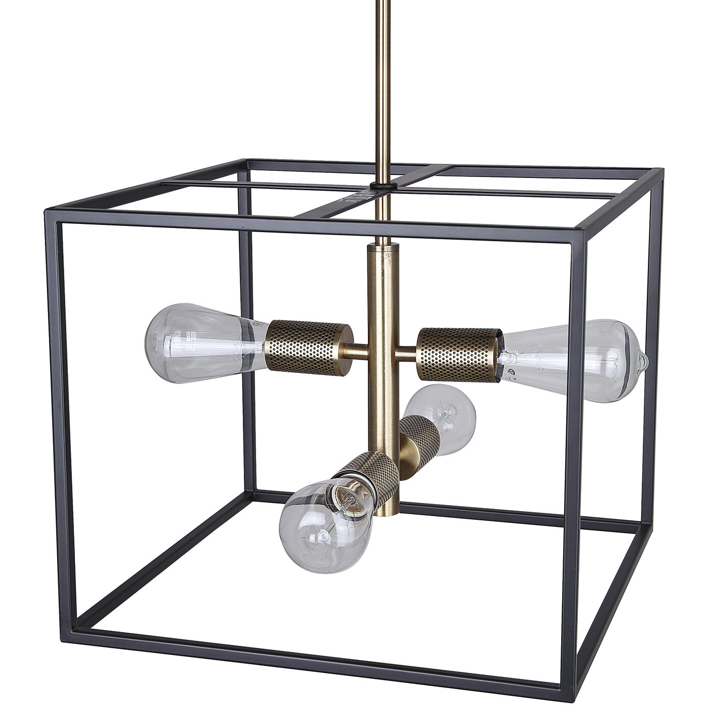 Bodie 4 Light 15 inch Black/Gold Chandelier Ceiling Light