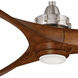 Aviation 60 inch Brushed Nickel/Distressed Koa with Distressed Koa Blades Ceiling Fan
