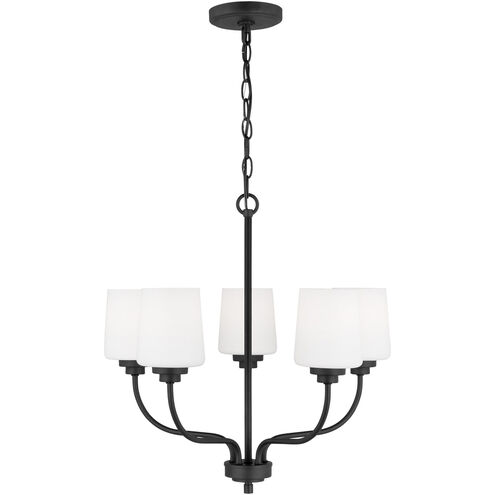 Windom 5 Light 20 inch Midnight Black Chandelier Ceiling Light