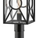 Coastal Elements Brixton 1 Light 15.5 inch Black Outdoor Post Mount Lantern, Medium