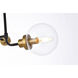 Hanson 8 Light 36 inch Black and Brass Pendant Ceiling Light in Brass and Black