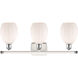 Ballston Eaton 3 Light 26 inch White and Polished Chrome Bath Vanity Light Wall Light, Ballston