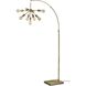 Sputnik 83 inch 40.00 watt Antique Brass Arc Floor Lamp Portable Light