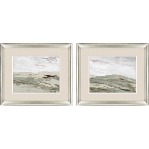 Landscapes Collection Modern Brushed Antique Silver Framed Art