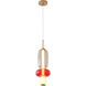 Canada LED 6 inch White / Grey / Red LED Pendant Ceiling Light
