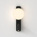 Zeppo 4.33 inch Matte Black Interior Combination Reader Wall Light