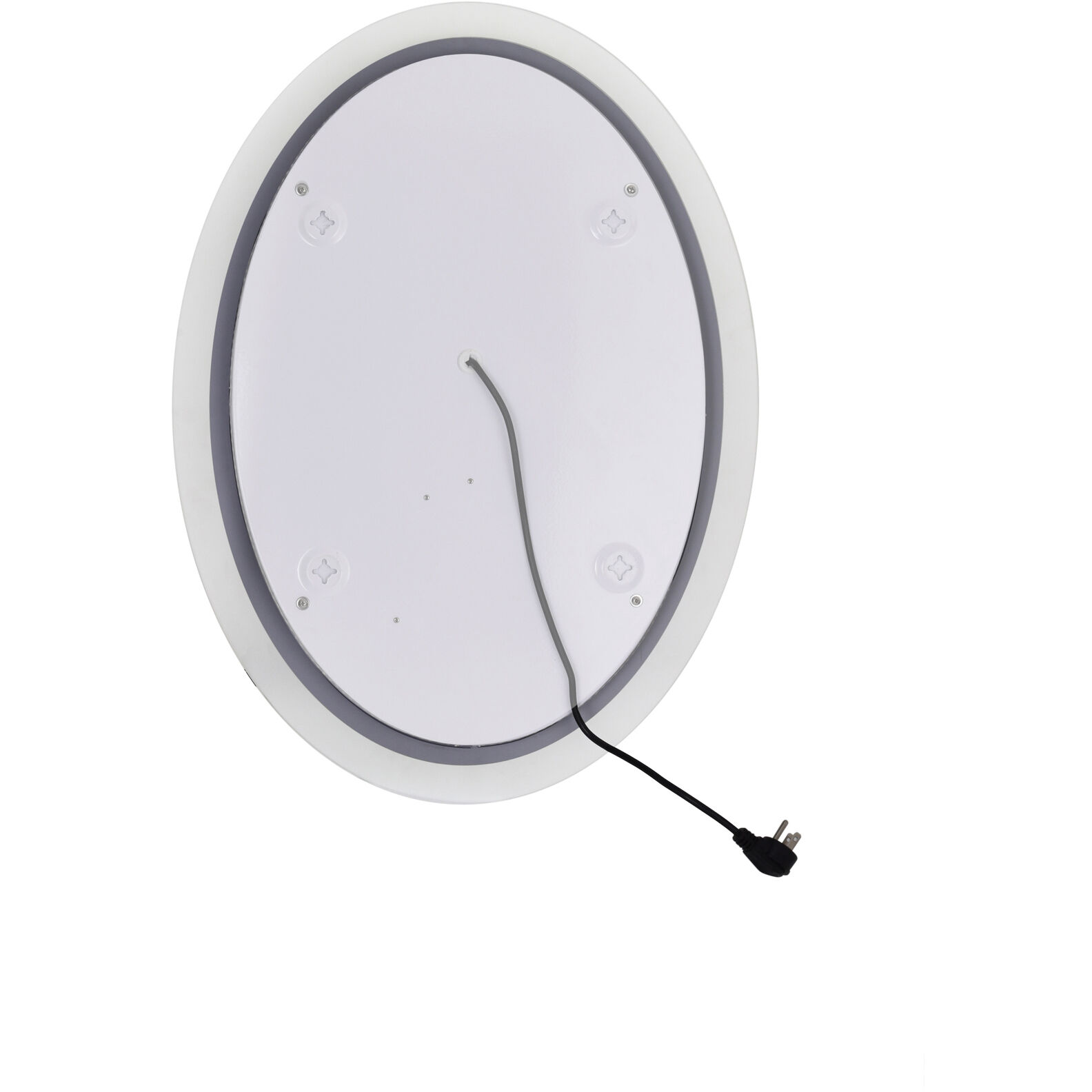Agostino 29.53 X 21.65 inch Matte White Mirror, Oval