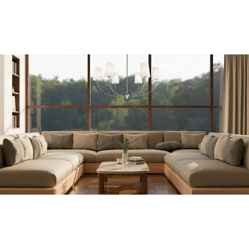 Shannon 6 Light 42 inch Brushed Nickel Chandelier Ceiling Light