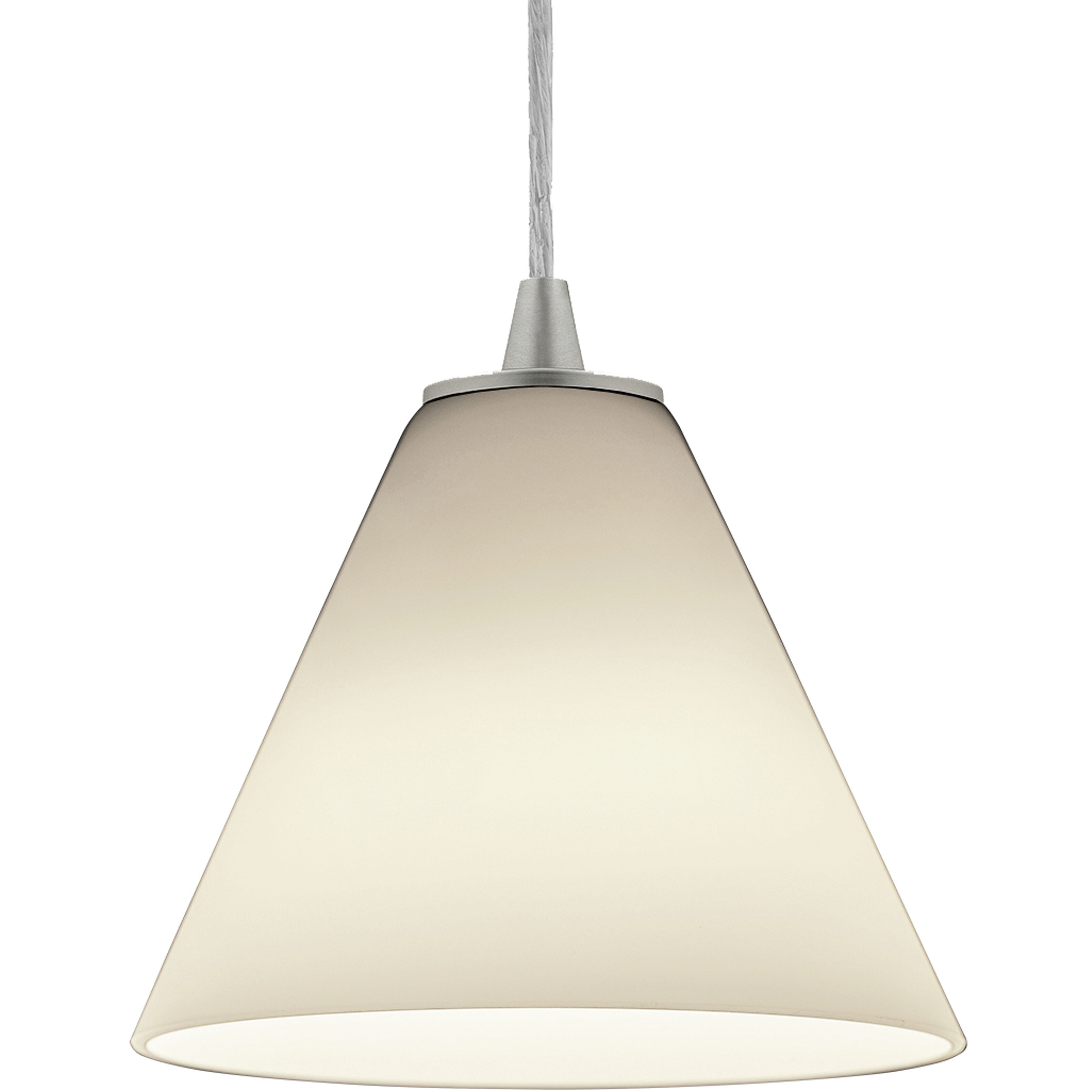 Martini 1 Light 7.25 inch Brushed Steel Pendant Ceiling Light in White