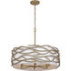 Branch Reality 6 Light 28 inch Textured Ashen Gold Pendant Ceiling Light