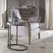 Tauret 23 X 20 inch Textured Aged Steel and Weathered Ivory Side Table
