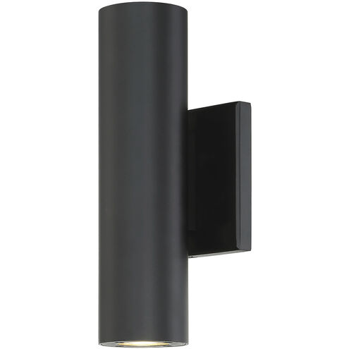 Caliber LED 10 inch Black Outdoor Wall Light, dweLED