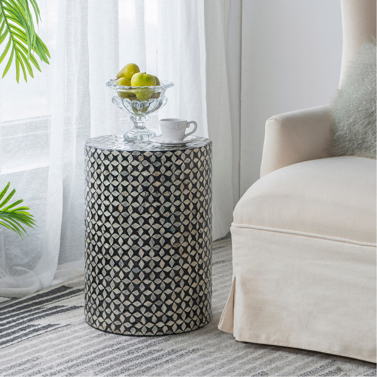 Anita 19.7 inch Black Stool