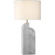 Kelly Wearstler Savoye 34 inch 15.00 watt White Marble Right Table Lamp Portable Light, Large