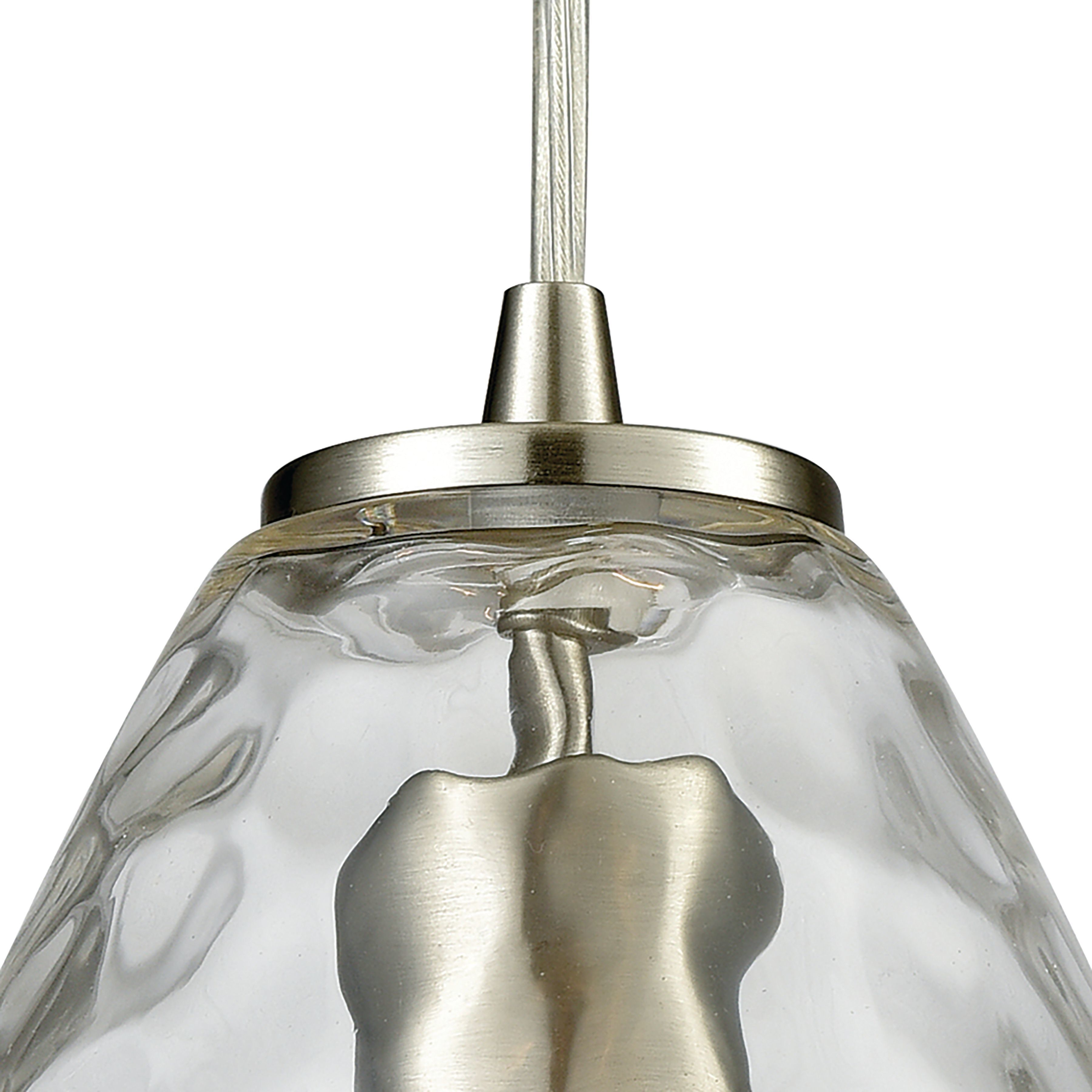 Lagoon 1 Light 6 inch Satin Nickel Pendant Ceiling Light