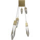 Aspen LED 12 inch Brushed Brass Multi Port Pendant Ceiling Light in Bubbled