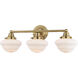 Eastgate 3 Light 23 inch Antique Gold Bathroom Light Wall Light