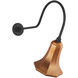 Thomas O'Brien Academy Barn Light LED 24.25 inch Matte Black Angled Flynn Barn Light in 9.25" Soft Copper Savannah Shade