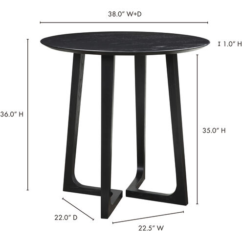 Godenza 38 inch Black Bar Table