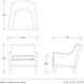 Ferguson Ivory and Dark Walnut Chair