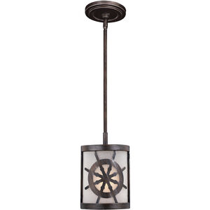 Nautique LED 6.25 inch Sterling Bronze Mini Pendant Ceiling Light