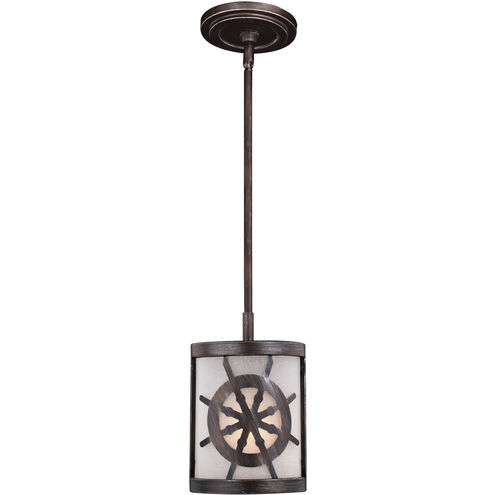Nautique LED 6.25 inch Sterling Bronze Mini Pendant Ceiling Light